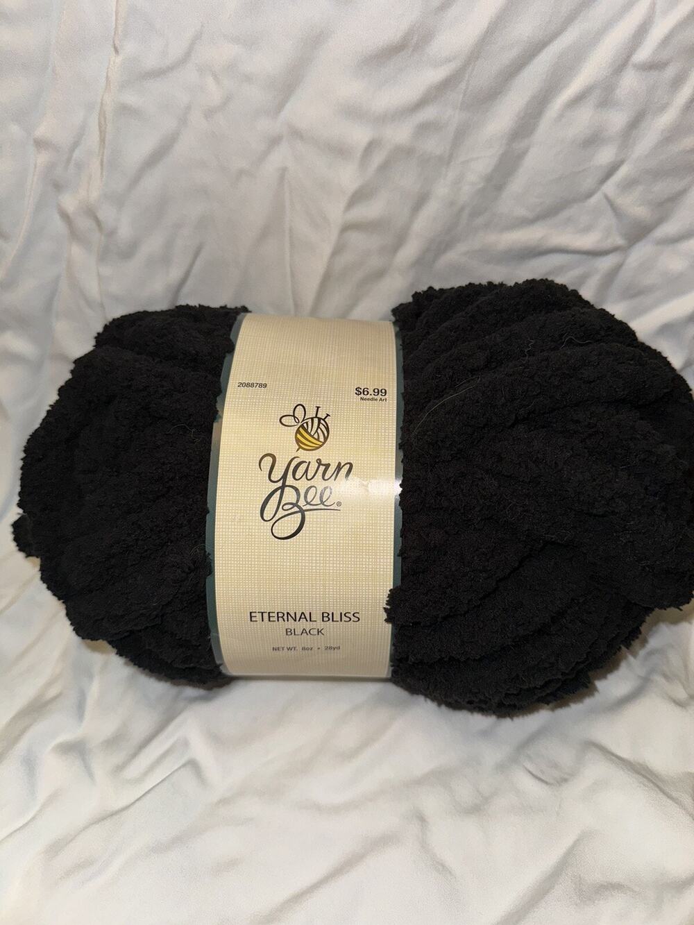 New Yarn Bee Eternal Bliss Black 28 Yds 8oz Yarn Crochet Knitting Knit